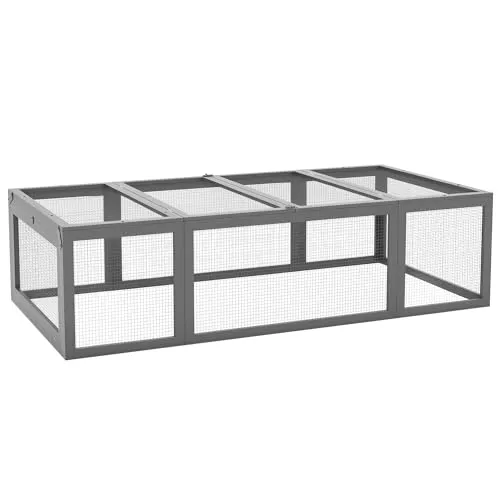 PawHut Hasenstall Kaninchenstall aus Tannenholz von PawHut