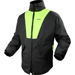 LS2 X-Rain Motorrad Regenjacke - Schwarz-Gelb, Größe M L für Männer - Funktionsjacke mit vollständig nahtversiegelter, wasserdichter Poly-Shell und atmungsaktivem Design, ideal für Motorradfahrer bei jedem Wetter.