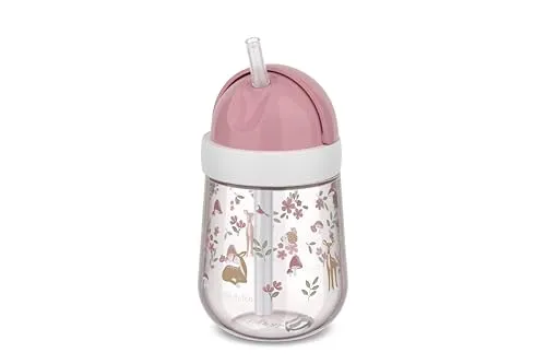 Mepal Kinderbecher Mio Strohhalmbecher 300 ml - Babygeschirr: Hygienischer, 100% auslaufsicherer Strohhalmbecher für Kinder ab 9 Monaten, ideal zur Förderung der Kiefermuskulatur und spülmaschinenfest für einfache Reinigung.