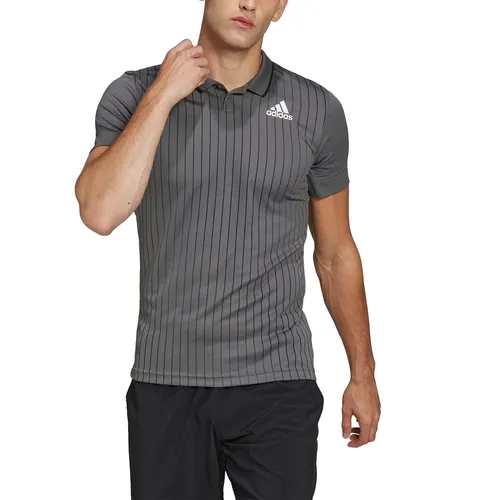 adidas Tennis-Polo Melbourne Freelift grau Herren, Größe: L