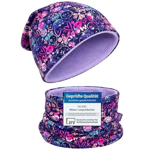 HECKBO Kinder Beanie & Loop Schal Set von HECKBO