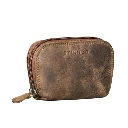 STILORD Junis Edle Schlüsseltasche aus Leder mit RFID-Schutz - Elegantes Schlüsselmäppchen aus hochwertigem Echtleder mit integrierter Schlüsselkette und Münzfach. Schützt Bankkarten vor unbefugtem Auslesen und ist ideal als stilvolles Geschenk für jeden Anlass.