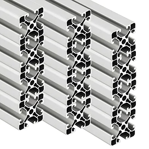 SCHMIDT Aluminium Profil 40x40mm - 12 Stück 2000mm - Aluminiumkanäle für individuelle Konstruktionen - 12 stabile, rostfreie Nutprofile (40x40mm) in exzellenter Qualität, ideal für kreative Projekte und DIY-Lösungen.