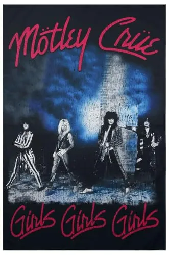 Mötley Crüe Flagge Fahne POSTERFLAGGE Girls Girls Girls # 2