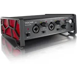 Tascam US-2x2HR Audiointerface - Audio-Interface mit 2 Kanälen, 24-Bit/192kHz und Ultra-HDDA-Mikrofonvorverstärkern für höchste Klangqualität, ideal für Musikproduktion und Streaming.