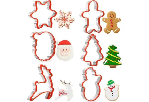 Weihnachts Ausstechformen Set Edelstahl Silikon – Tannenbaum, Rentier, Lebkuchenmann - Kreatives Ausstechformen Set aus Edelstahl und Silikon für festliche Plätzchen. Ideal für Kinder und Erwachsene, um gemeinsam zu backen und die Weihnachtszeit zu genießen.