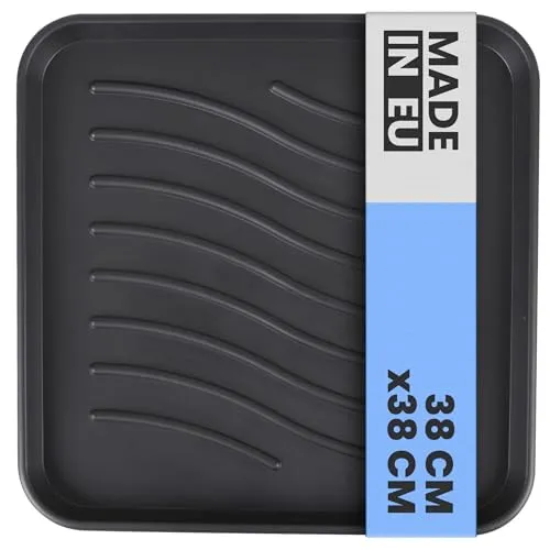 Bestlivings Schuhabtropfschale mit hohem Rand (38x38x2,5cm) Schuhablage - wasserdichte Schuhwanne - Aptropfunterlage für Schuhe, Schuhmatte für Haus Garten