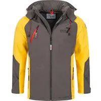Arctic Seven Herren Softshell Jacke – Dunkelgrau-Gelb