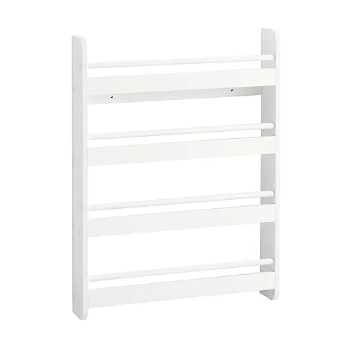 SoBuy Bücherregal KMB08, Kinderregal mit 4 Ablagen - Matratzen Kategorie, ideal für Kinderzimmer mit 4 praktischen Ablagen für Bücher und Deko, pflegeleichte Oberfläche und einfache Selbstmontage.