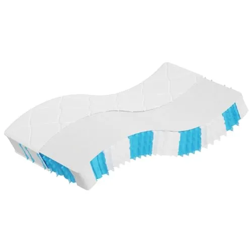 vidaXL Matratze Taschenfederkern Mittelfest 100x200 cm - Matratzen mit 7 Liegezonen für optimale Druckentlastung. Atmungsaktiv und hautfreundlich, ideal für erholsamen Schlaf in allen Positionen.