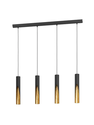 EGLO LED Pendellampe Barbotto, 3-flammige Hängeleuchte in gold von EGLO