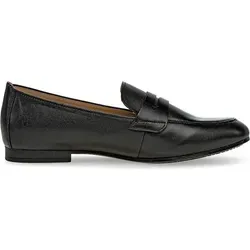 Gabor Damen Slipper - Komfortable Mokassins in Schwarz - Elegante Damen Slipper aus robustem Lackleder mit stabiler TPU-Sohle. Genießen Sie den hohen Tragekomfort und die zeitlose Optik für jeden Anlass.