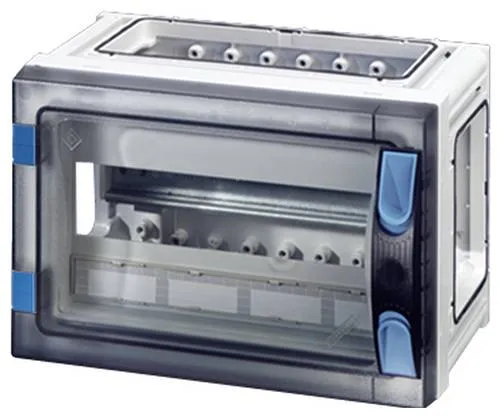 Hensel FP 1101 Kleinverteiler 12 Teilungen - Verteilerschrank mit 12 Teilungen, schutzisoliert aus hochwertigem Polycarbonat, ideal für Installationen bis 250 A, schnell montierbar mit Steckverbindern und integrierten Dichtungen.