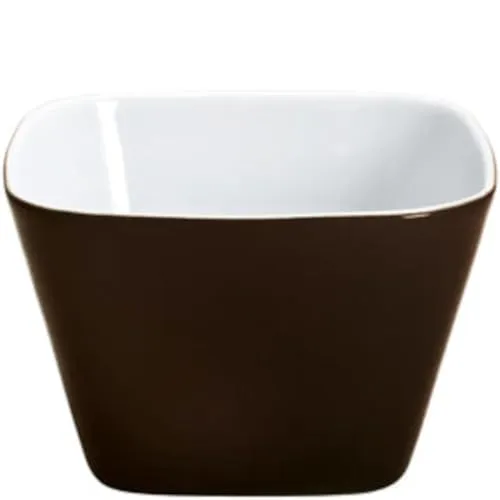 KAHLA 206010A72605C Pronto Colore kleine Schale eckig 6x6 cm chocolate brown|braunes Schälchen aus Porzellan