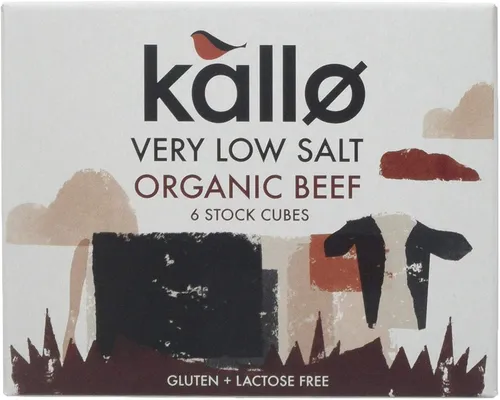 Kallo Bio sehr salzarm Bio Rindfleisch 6 Stockwürfel - 48g