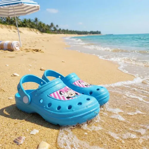 Disney Minnie Maus Kinder Mädchen Clogs Badeschuhe – Blau / 30/31