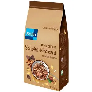 Kölln Müsli Knusper Schoko-Krokant, Vorratspack, 1700g (1,7kg)