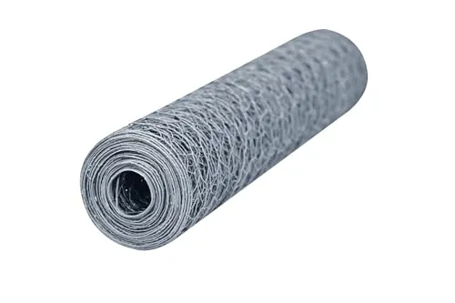 Windhager Drahtzaun, Sechseck-Geflecht, 10 x 0,5 m x 0,7 mm, Maschenweite 25 mm, feuerverzinkt, wetterfest, 70024