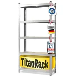 karatcommercial Schwerlastregal Grizzly Verzinkt - 180 cm hoch, 120 cm breit - Werkstatteinrichtungen: Verzinktes Schwerlastregal mit bis zu 1250 kg Gesamttraglast, einfach zu montieren und extrem stabil - ideal für Werkstätten und Lager.