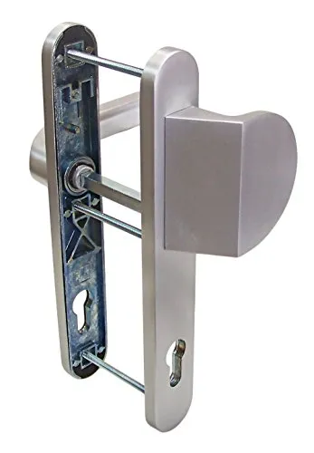 Haeusler Schmalrahmen Türdrücker SRG 1616 Alu ES1 PZ 92mm - Türbeschläge mit präziser 90 Grad Einrastmechanik, ideal für schmale Rahmen und sowohl rechts als auch links verwendbar.