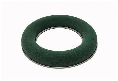 mosy Bastelmoos Blumen-Steckschaum-Ring, 17 cm, Steckmasse-Kranz, Steckschwamm, Adventskranz, klein, rund, Blumen-Gesteck