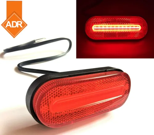 Rot LED Umrissleuchte Begrenzungsleuchte 12V 24V Reflektor LKW Anhänger E9 ADR