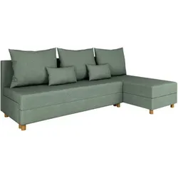 Homesy Ecksofa, Grün, 214x122 cm – Flexibles Design für Ihr Wohnzimmer