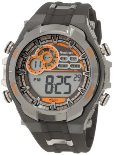 Armitron Sport Herren-Digitalchronograph mit Harzarmband, 40/8188GMG