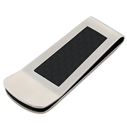 DonDon Herren Geldscheinklammer Carbon-Look