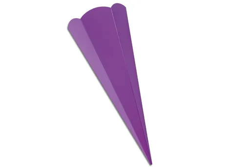 itenga Schultüte Schultüten-Zuschnitt 6-eckig, 68cm LILA - Schultüten Rohling zum Baste