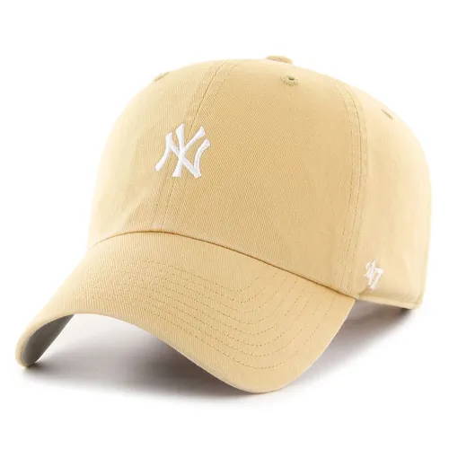 BASE New York Yankees Adjustable Cap - Light Tan - Stylische Baseballcap für Unisex-Erwachsene, ideal für die Freizeit. Aus 100% Baumwolle, mit verstellbarem Verschluss für optimalen Tragekomfort.