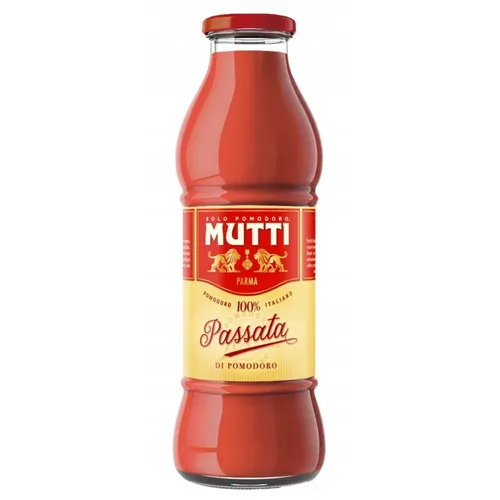 Tomatenpassata 700g - Mutti - Fertigsauce aus hochwertigen, sonnengereiften Tomaten, ideal für Pasta und Pizza, ohne Zusatzstoffe und perfekt für schnelle Gerichte.