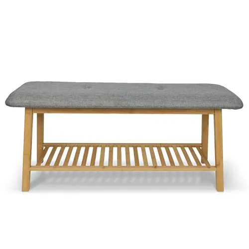 Bestlivings Bambus Schuhbank 100x30x44cm