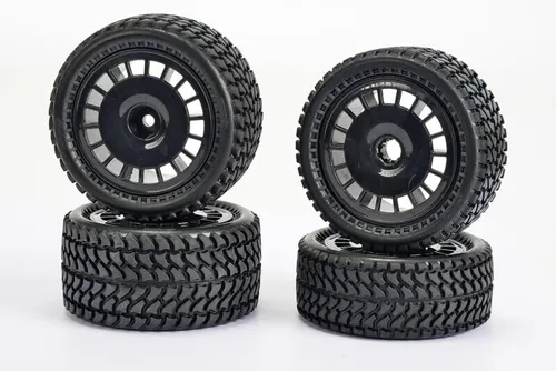Carson All Terrain 2WD Reifen-Set (4) #500900134 - Räder/Reifen & Felgen/Radnaben, ideal für 1:10 Autos & Motorräder, bietet optimalen Grip auf verschiedenen Untergründen für ein verbessertes Fahrvergnügen.