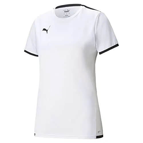 PUMA Damen Teamliga Jersey W Shirt, Puma White-puma Black, XS EU