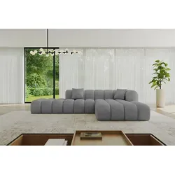 ALTDECOR Ecksofa OLEA-L2 - Modernes L-Form Sofa in Grau - Ecksofa in L-Form mit hochwertiger Polsterung für maximalen Komfort. Ideal für stilvolle Wohnzimmer, bietet Platz für Familie und Freunde und überzeugt durch Langlebigkeit.