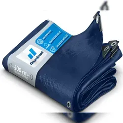 Abdeckplane 140 g/m2 (2 x 3 m, Blau) wasserdichte Plane mit Ösen