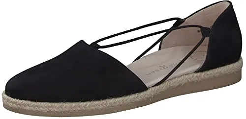 Paul Green Riemchenballerina aus Nubukleder - Stylische Halbschuhe für Damen in Schwarz/Beige, mit super weicher Innensohle aus Leder für höchsten Komfort und vielseitige Kombinationsmöglichkeiten.