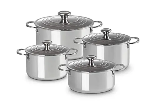 Produktbild Le Creuset 4-teiliges Topfset aus 3-ply PLUS Edelstahl
