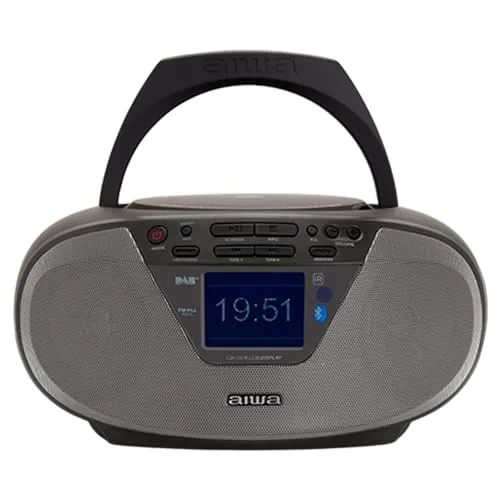 Aiwa BBTU-500DAB/BK Tragbares DAB+ CD-Radio mit 2.4