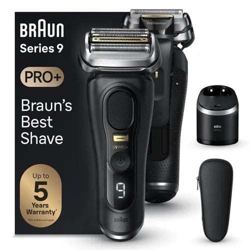 Braun Series 9 Pro+ 9560cc - Elektrorasierer mit 5 Pro Rasierelementen, ultimative Präzision und 60 Min Laufzeit, Made in Germany