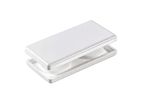 prodecoshop Magnetgriff, Gardinenmagnet, Gardinengriff, Griff für Rollos, Schiebevorhänge und Gardinen, Größe 4 x 8 cm, weiß