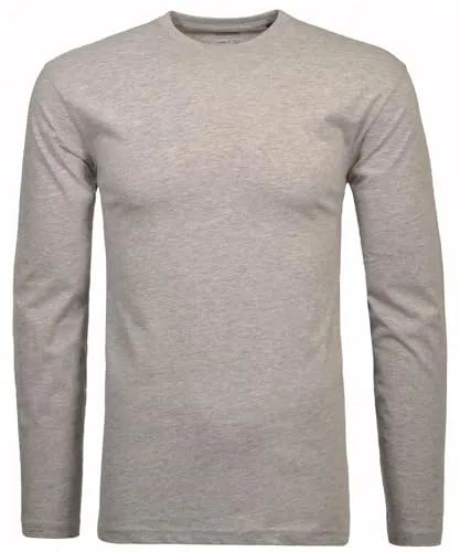RAGMAN Langarmshirt - Rundhalsshirt aus 100% Baumwolle, minimalistisch und vielseitig kombinierbar für Smart, Casual und Business Looks.