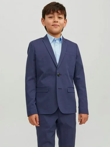 JACK & JONES Blazer Jungen, Medieval Blue, 152 - Funktionsjacke mit einreihigem Sakko-Design, voll gefüttert und ideal für besondere Anlässe dank des eleganten Zweireihigen Knopfverschlusses.