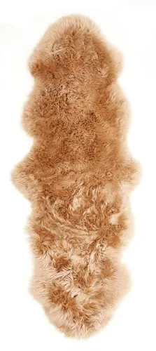 -LUXOR- living Lammfell Schaffell Echt, 60 x 160 cm - Teppich aus echtem Lammfell, ideal als kuschelige Sitzauflage oder Bettvorleger. Mit 50 mm Florhöhe sorgt er für Wärme und Behaglichkeit in jedem Raum.