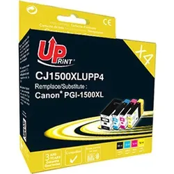 UPrint kompatybilny ink / tusz z PGI 1500XL, C-1500XL BK/C/M/Y PACK 4, 1xblack/1xcyan/1xmagenta/1xyellow, 36+3x14ml, hohe Kapazität