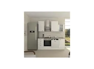 Produktbild FlexWell Küchenblock 220 cm in Weiß, vielseitig montierbar