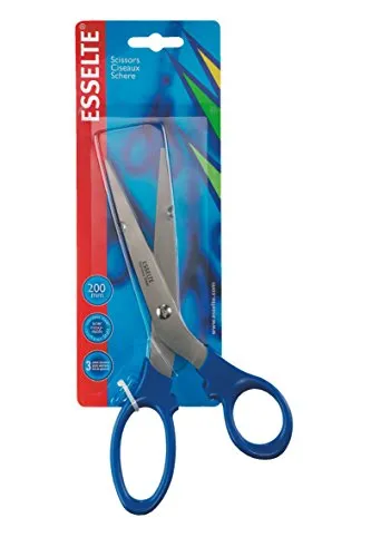 Esselte 82120 Papierschere 2000, 200 mm, 8 Zoll, Griff blau