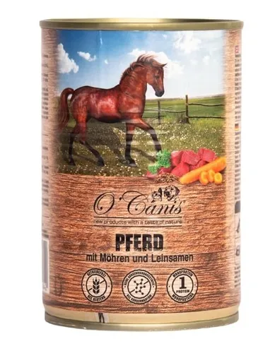 O'CANIS Pferdefleisch mit Gemüse und Leinsamen