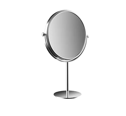 Calmwaters Kosmetikspiegel Standspiegel, 3-fach Vergrößerung - Eleganter Schminkspiegel mit zweiseitiger 3- und 1-facher Vergrößerung für präzise Details. Hochwertige Materialien und zeitloses Design machen ihn zum perfekten Accessoire für jedes Bad.
